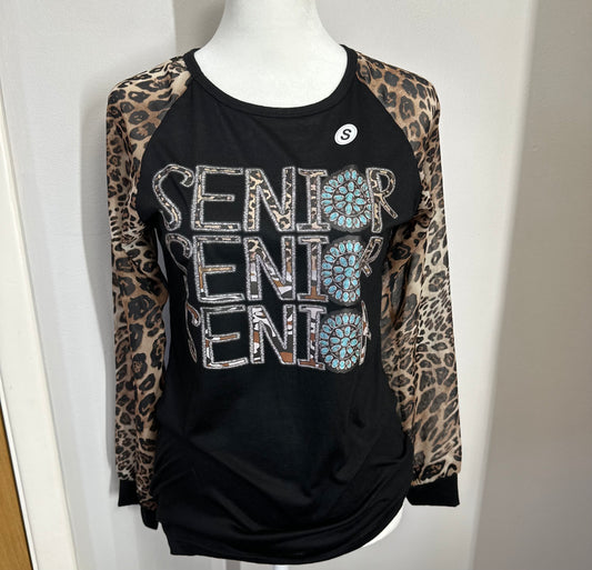 Senior Cheetah Baseball Tee