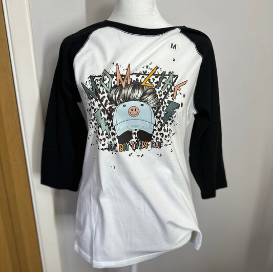 Mom Life Baseball Tee