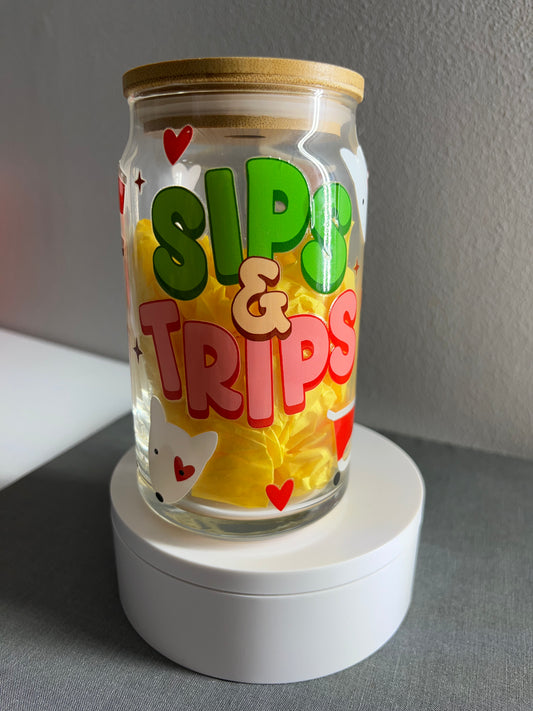 Sips & Trips Glass libby Cup